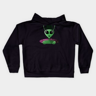 Alien UFO I Believe in Humans Kids Hoodie